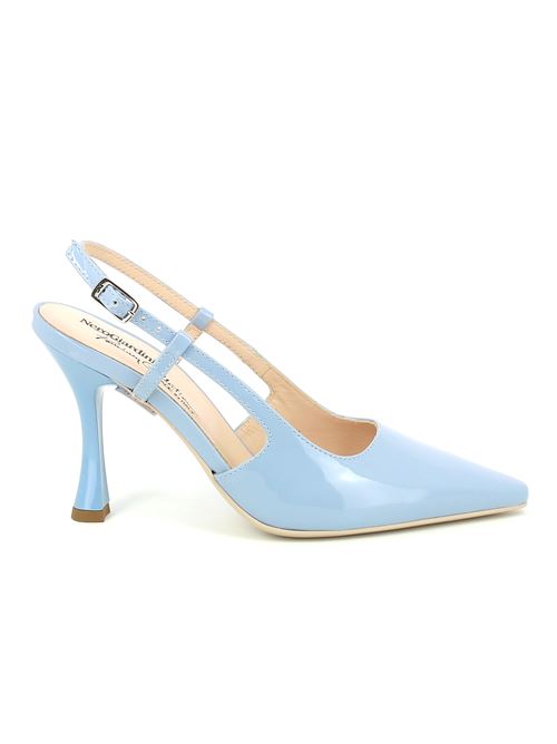 decolleté con tacco da donna in vernice azzurra NERO GIARDINI | E512241DE210